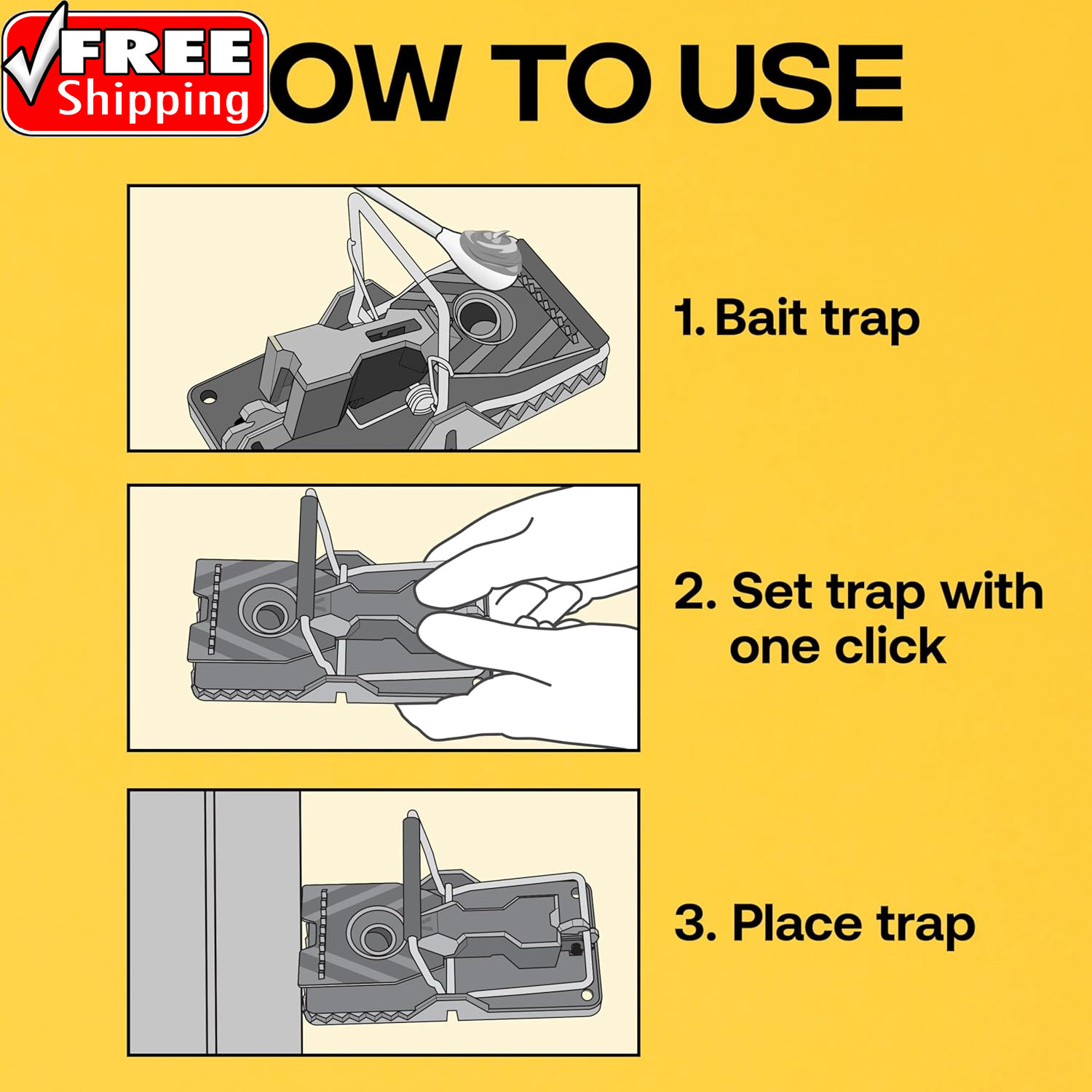 M144-2B Instant Power-Kill Easy Set Reusable Rat Trap – 2 Traps