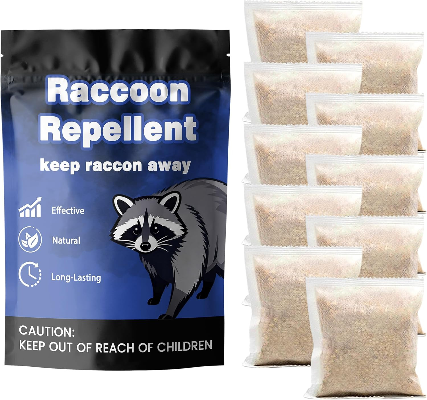 10PK Raccoon Repellent Granules Outdoor Safe Yard Trash Can Garden