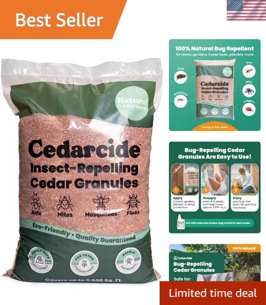 8 lbs Cedarwood Granules – Easy to Use, Pet-Friendly Repellent for Lawn & Home