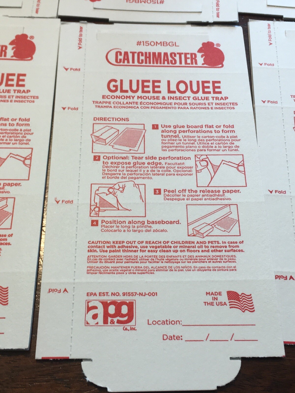 10-Pack Catchmaster 75M Bulk Mouse and Insect Glue Boards, x10 Glue Traps