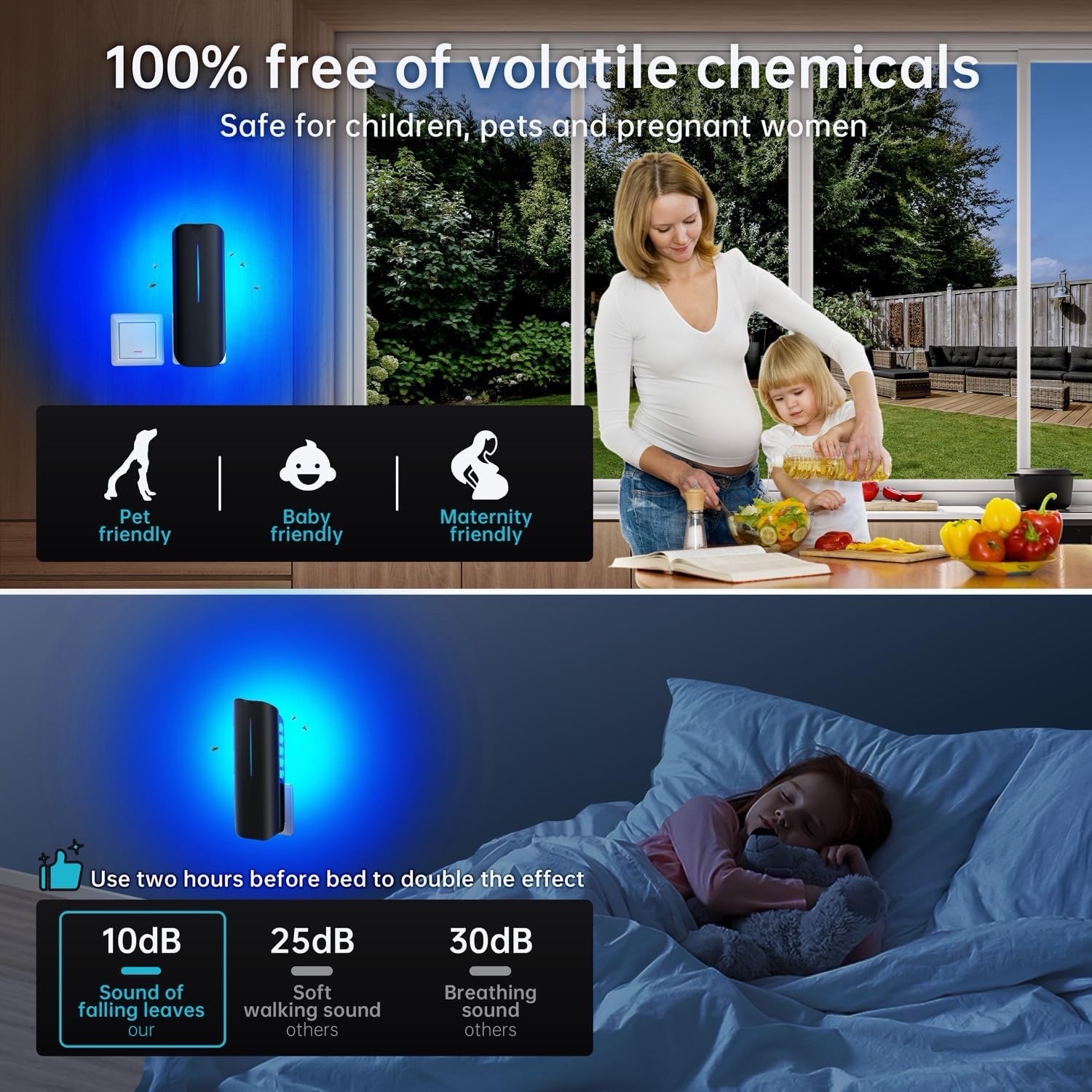 Fruit Fly Traps Indoor for Home: Plug in Mosquito Bug Zapper Gnat Moth Catcher