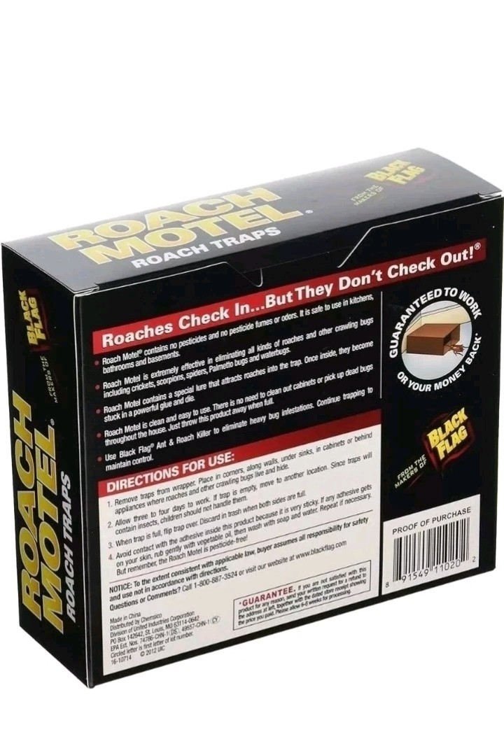 Black Flag Roach Motel Roach Bait & Glue Traps Pack of 12 = 24 Traps