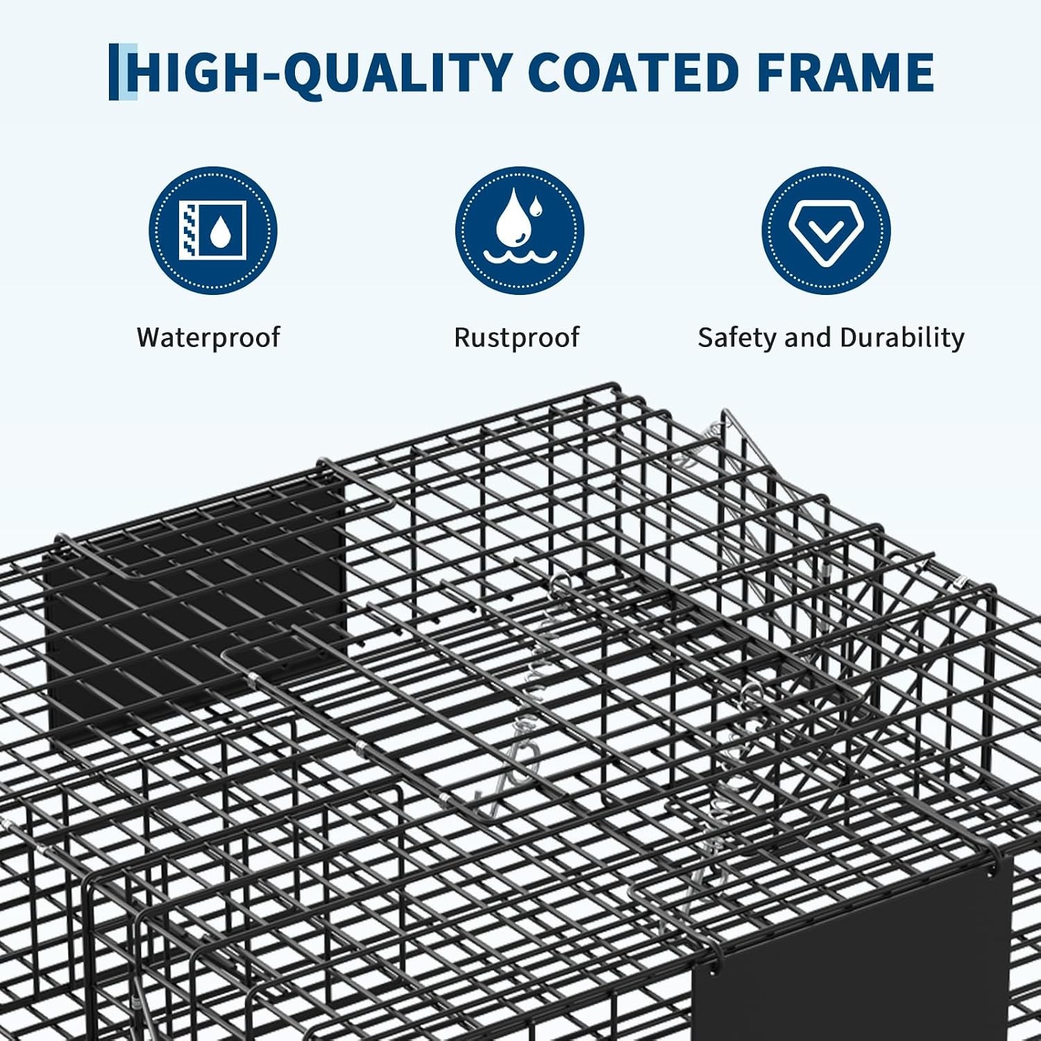 24″ Squirrelinator Squirrel Chipmunk Metal 2 Door Trap Cage Square Black