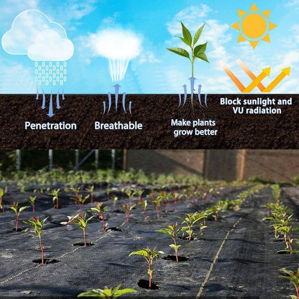 6 Ft. X 300 Ft. Polypropylene Premium Weed Control Landscape Fabric, Woven Weed