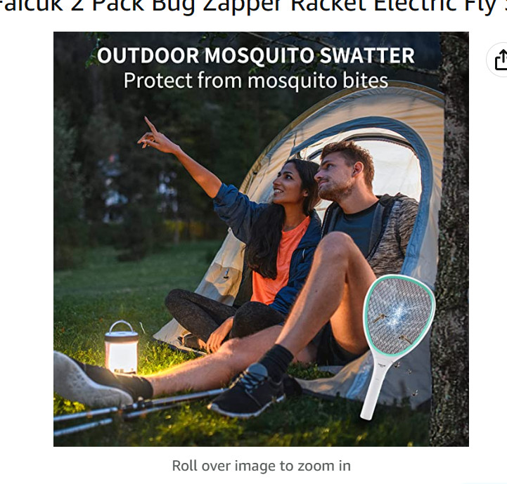 Electric Insect Killer Racket Pachi- kun Mosquito Trap Fly USB Rechargeable