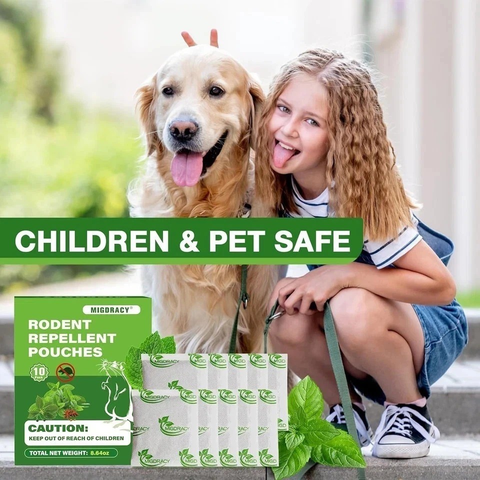 Vamoose Natural Rodent Repellent – 10 Pack Peppermint Oil – Mice & Rat Deterrent