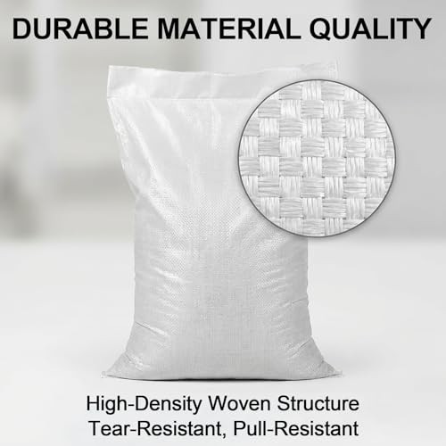 Empty Sand Bags – 8PCS Woven Polypropylene Heavy Duty Tear Resistant Sandbags