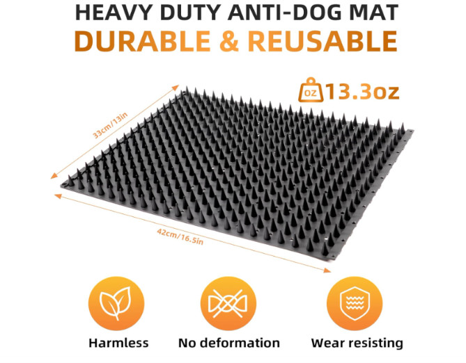 Plastic Scat Mat with Spikes Cat Dog Deterrent Outdoor Garden Couch Protector