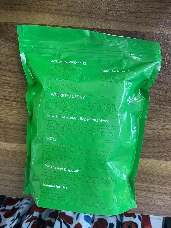 12 Pack Vamoose Natural Rodent Pest Control Repellent Pouch Peppermint Oil