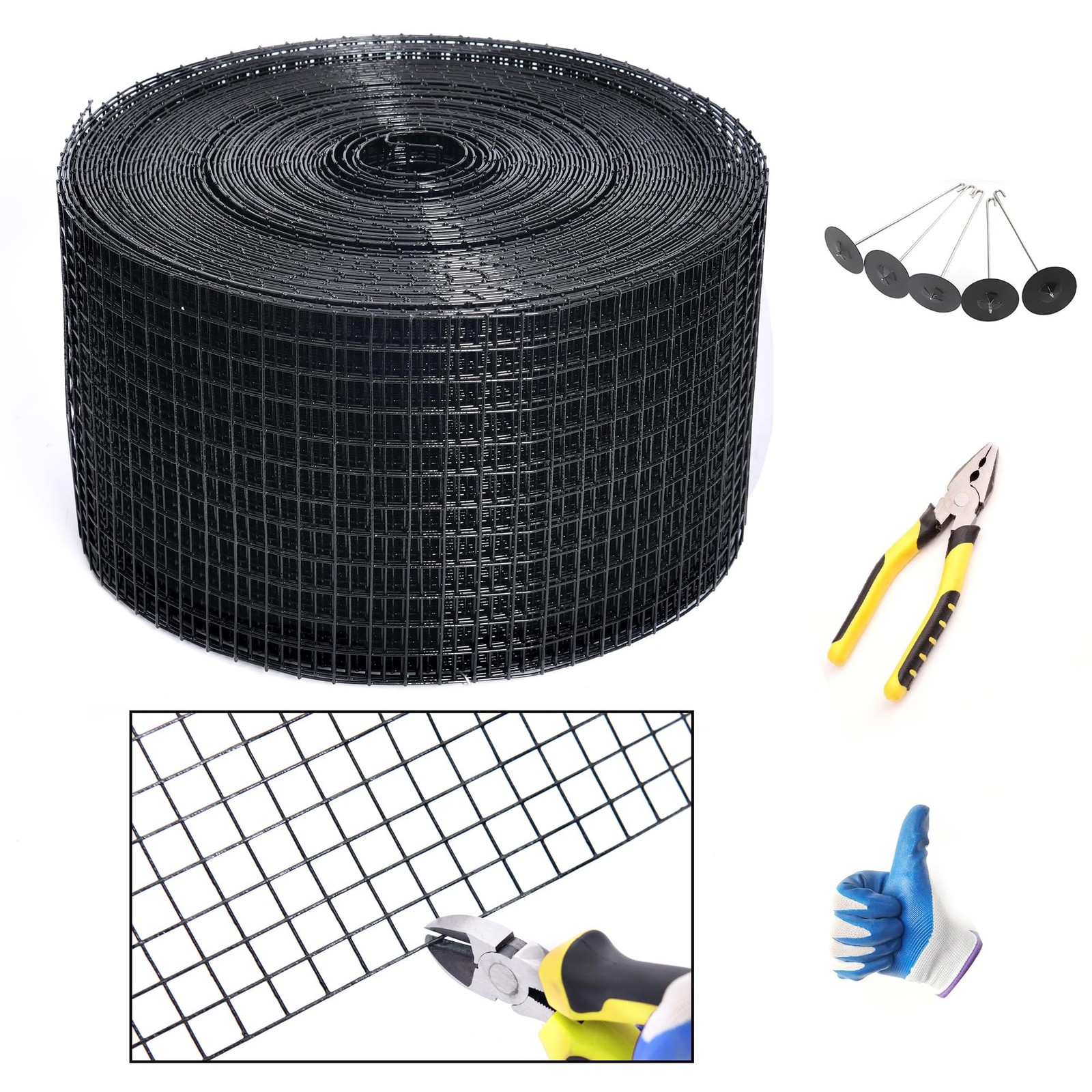 YESON Solar Panel Guard, 6in X 100ft PVC Coated Critter Guard Roll Kit for So…