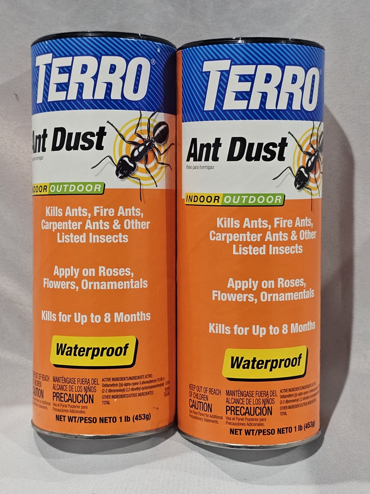 x2 Terro Ant Dust Indoor/Outdoor Use Kills Ants, Fire Ants, Carpenter Ants 1 lb
