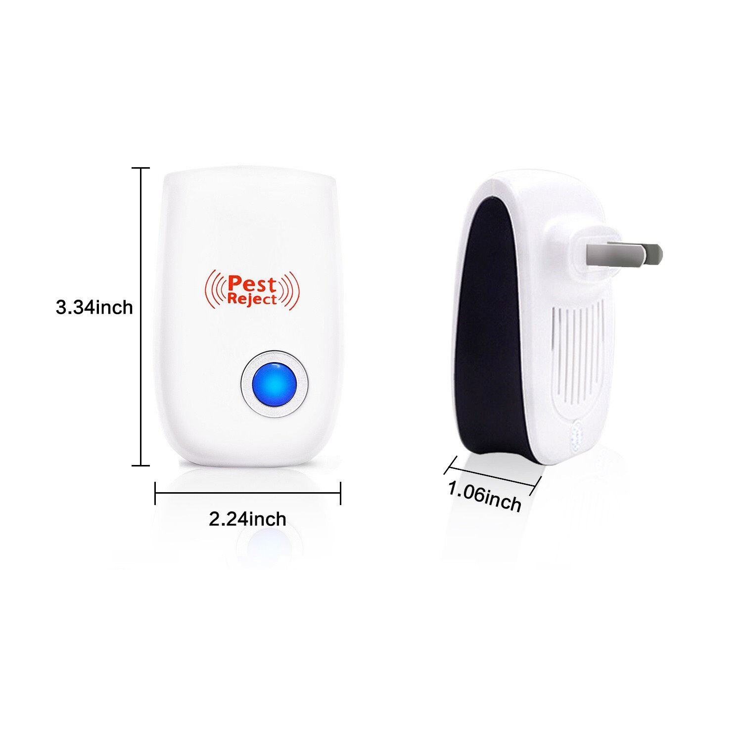 6PCS Ultra-Sonic Mosquito, Rat, Spider, Bug And Pest Repellent No-pestz Plug In