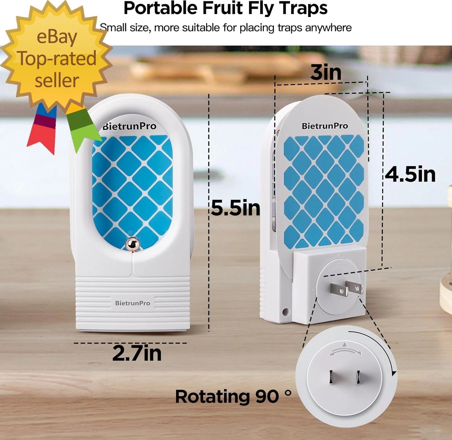 Fruit Fly Traps/Gnat Traps for Indoors Uv Blue Light Plug-In Gnats Killer