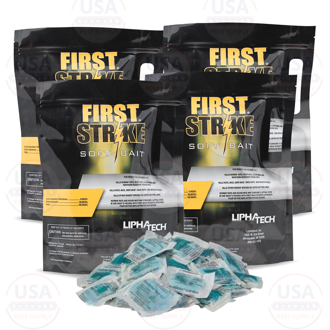 First Strike Soft Bait by LiphaTech | 16 lbs. in 4 x 4lb bags