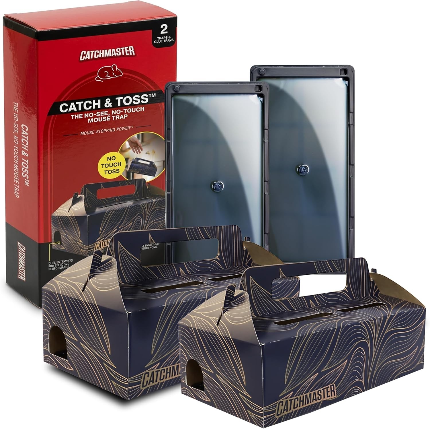 Catch & Toss No-Touch Mouse Traps – 2 Pack, Disposable & Child-Safe Solution