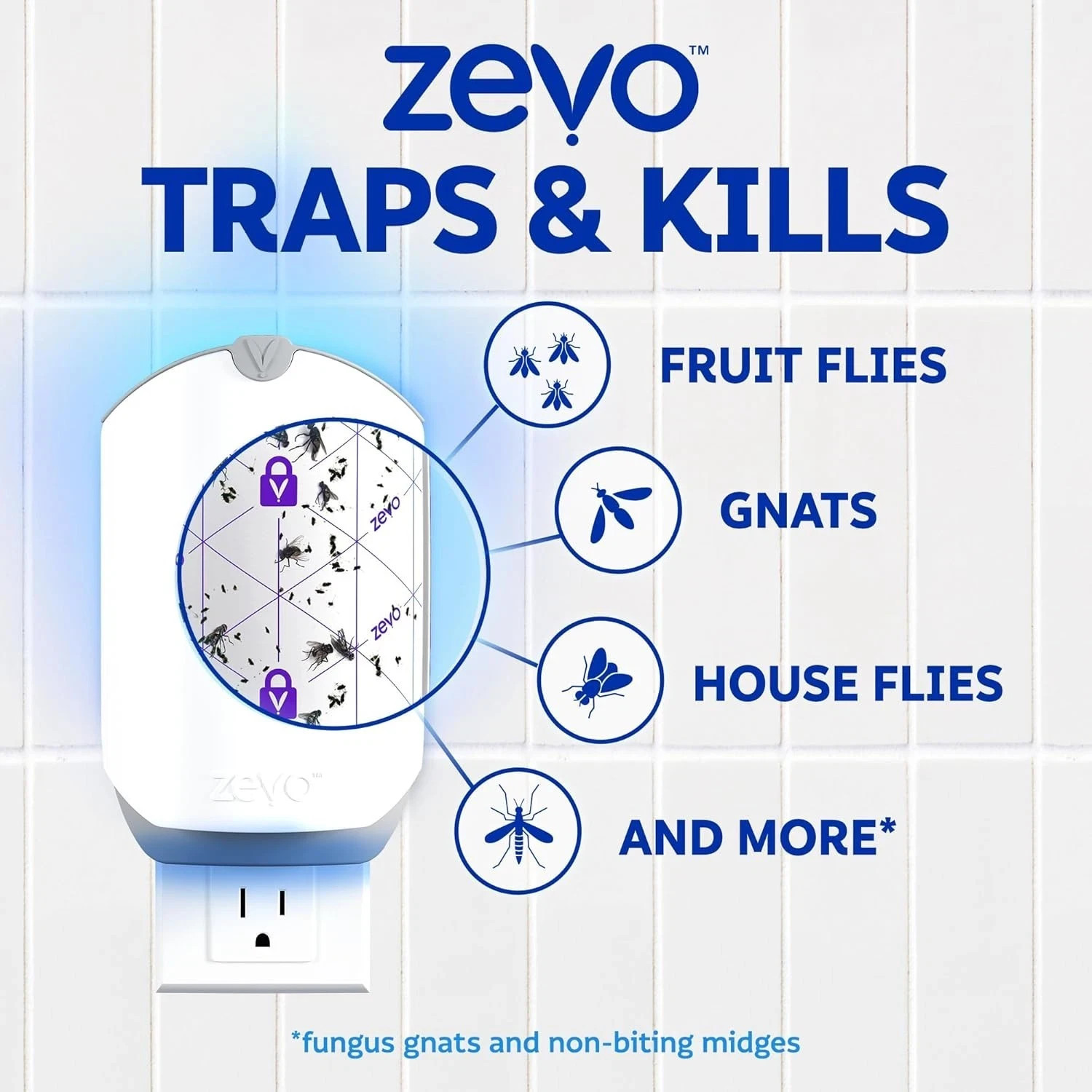 1 Pcs Zevo Flying Insect Trap Refill Cartridges Easy to Use 12 Refill Cartridges
