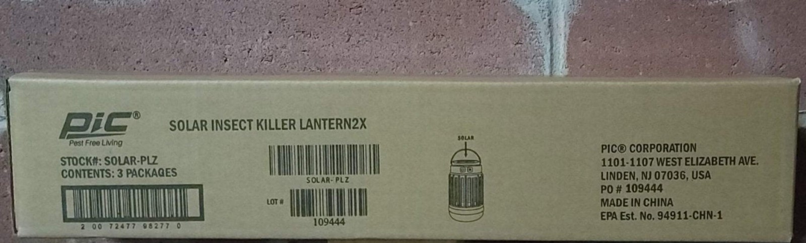 PIC Solar LED Light Lantern Lot of 3x Mosquito Bug Zapper Camping USB Rechargeab