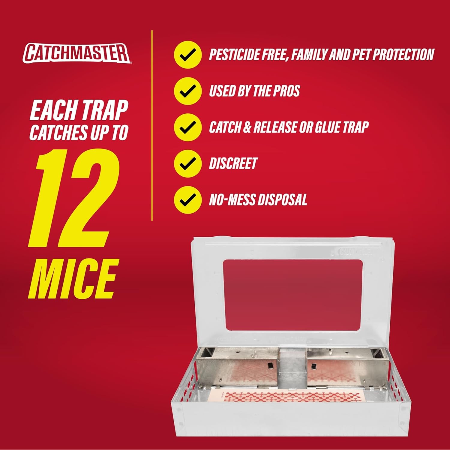 Catchmaster Pro Series Multi-Catch Mouse Trap Includes Replaceable Glue Board