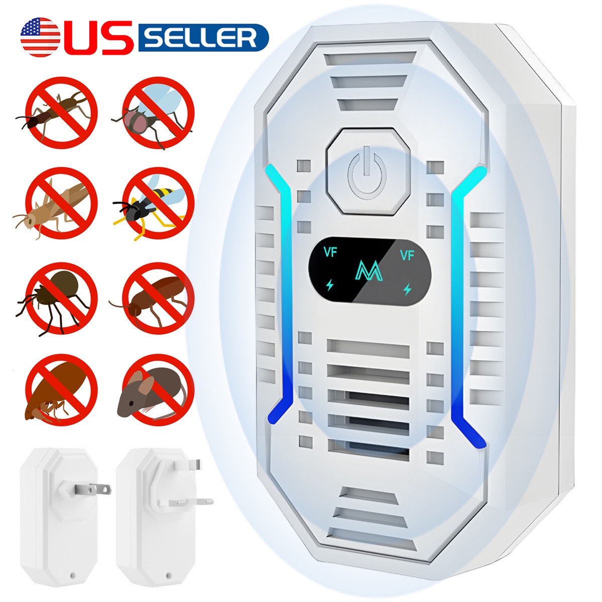 Ultrasonic Pest Control Repeller US-Plug Reject Rat Mouse Mice Spider Cockroach