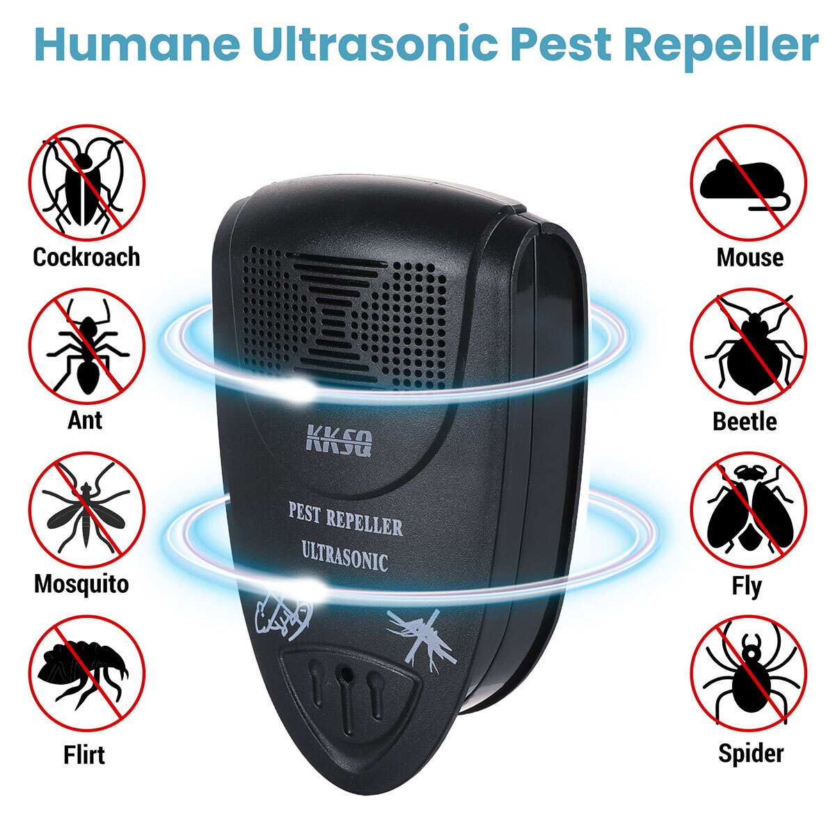 Electric Ultrasonic Pest Repeller US Plug Anti Insect Bug Rat Spider Mosquito