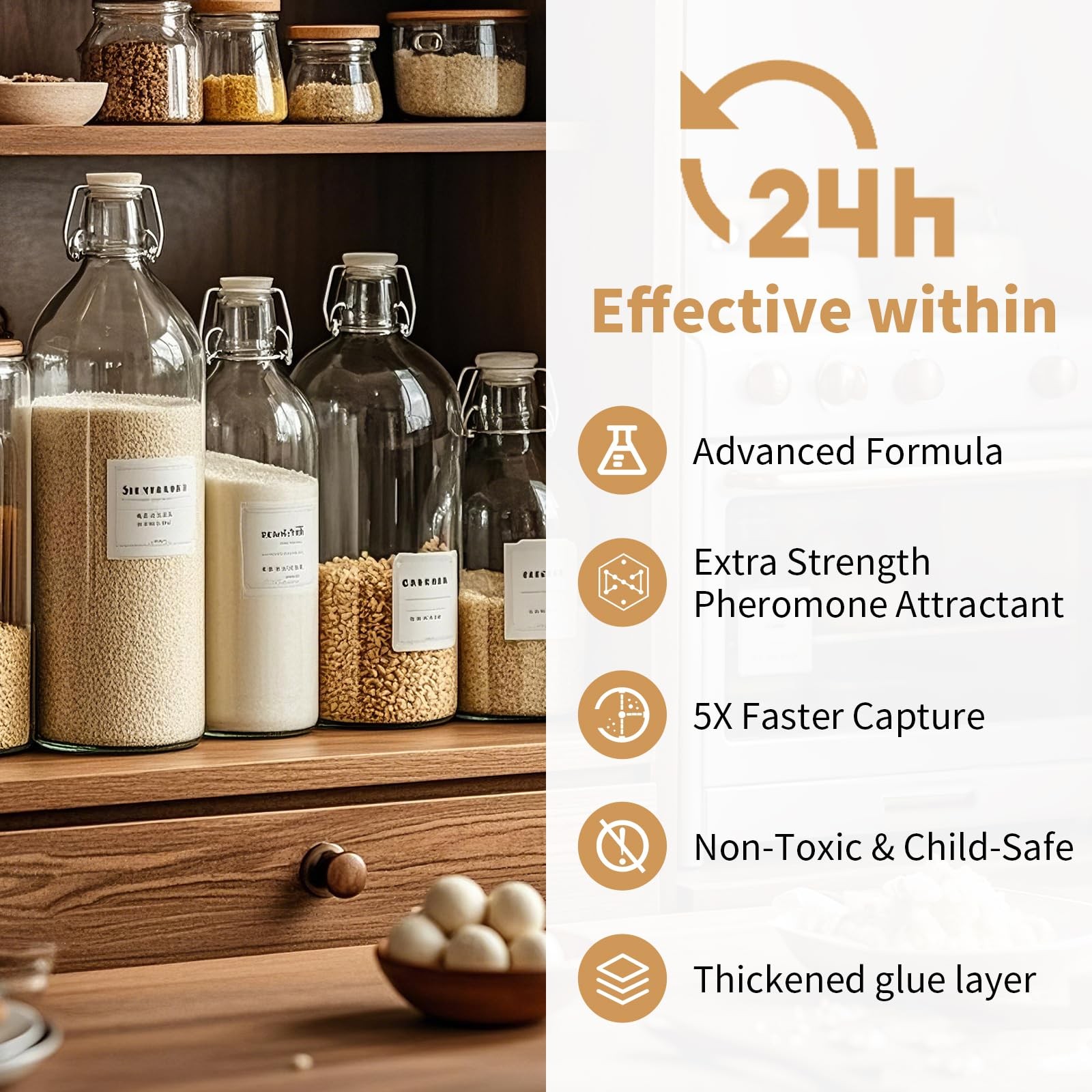 Upgraded Moth Traps, Double Potent Pantry & Clothes Traps with Pheromones Pri…