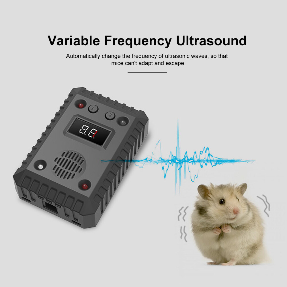 1Pcs Ultrasonic Mouse Light Alarm Sound Rat Deterrent for Car Basement Warehouse