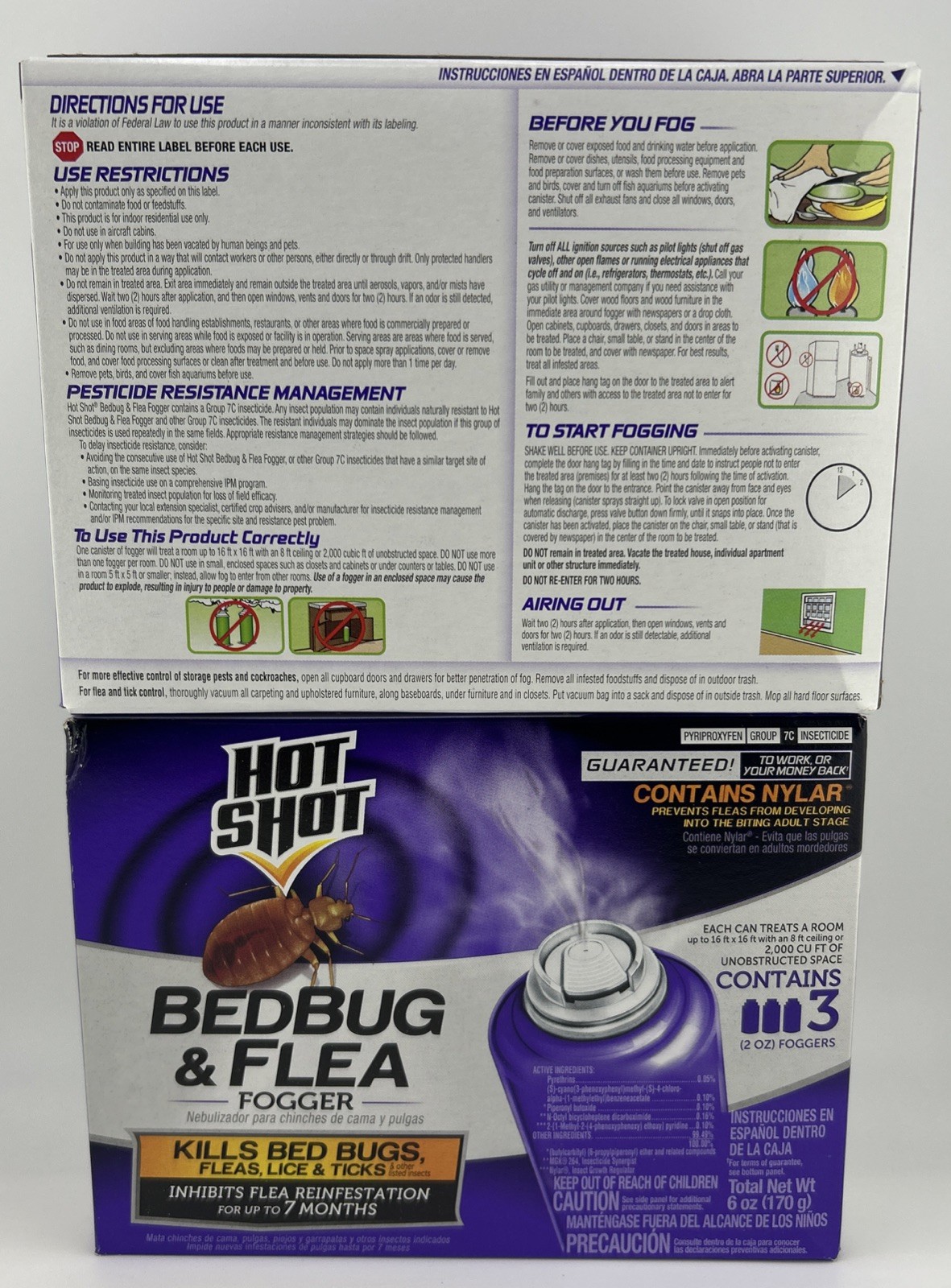 4 Boxes, 12 Hot Shot FOGGER Insect Killer INDOOR BED BUGS & FLEA Ticks Lice Bomb
