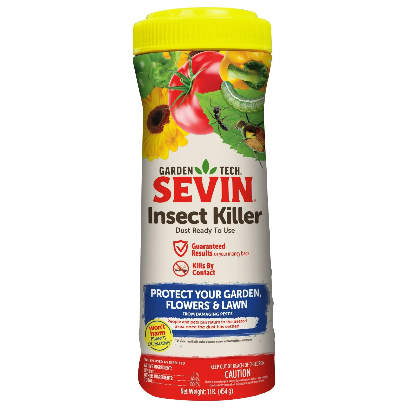 GardenTech Sevin Insect Killer Dust 1% Bug Control Pesticide – 1 lb Can