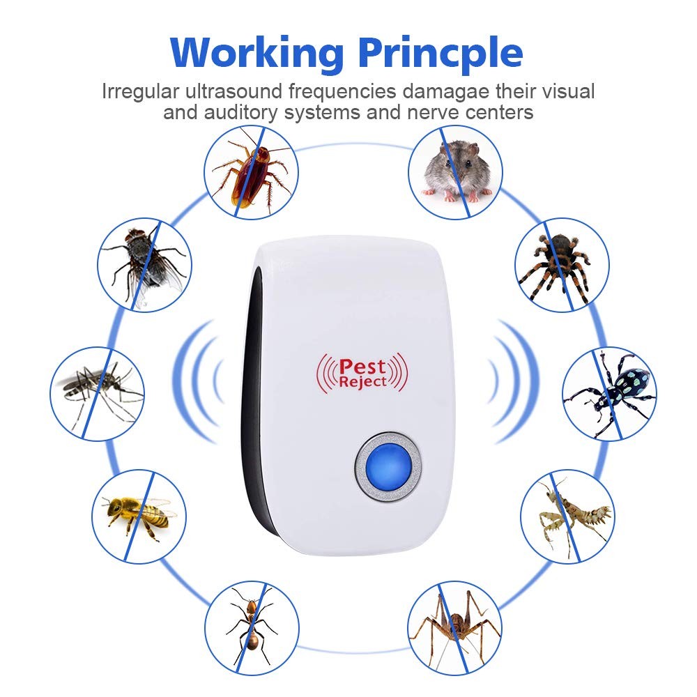 6/10 Ultrasonic Pest Reject Home Control Electronic Repellent Mice Rat Repeller