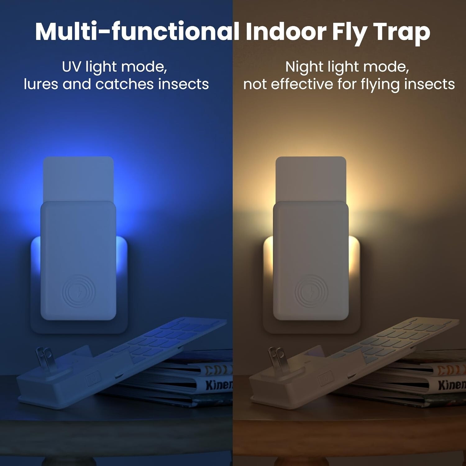 Flying Insect Trap, Fly Trap + Refill Cartridge Pack(1 Device + 5 Refills)