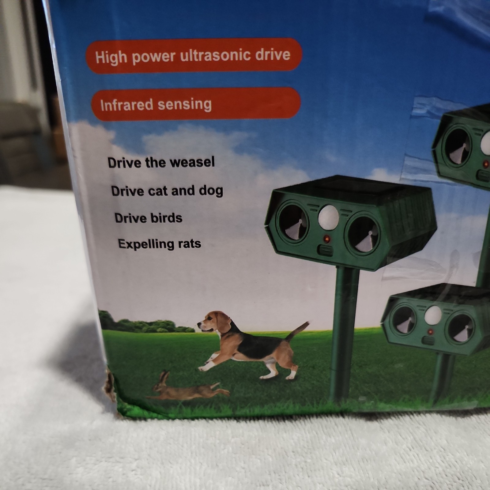 4 Pack Outdoor Solar Animal Repellent