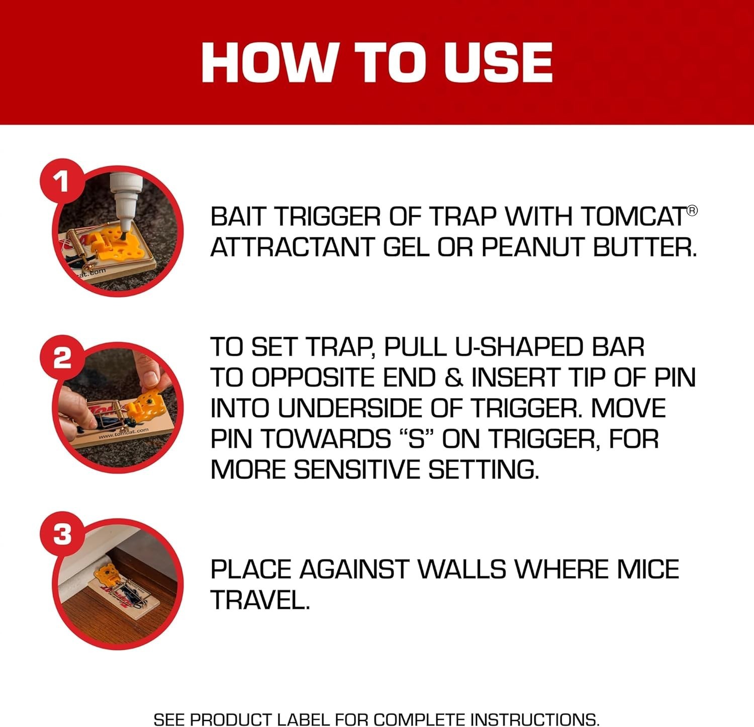 Tomcat Mouse Traps (Wooden) Effective Way to Catch Mice in the Home 2 Traps