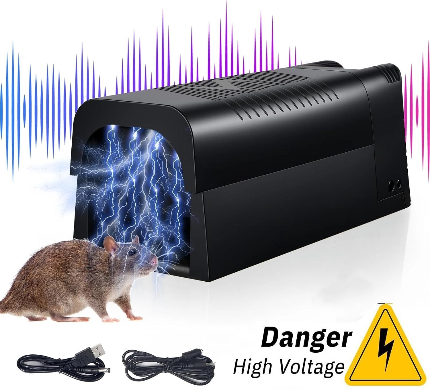 Electronic Mouse Trap Control Kill Big Rat Pest Electric Rodent Zapper Upgraded