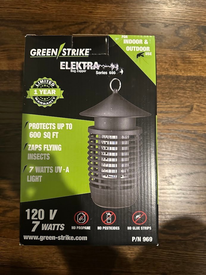 Green Strike Elektra Bug Zapper Series 600 Indoor Outdoor Brand New