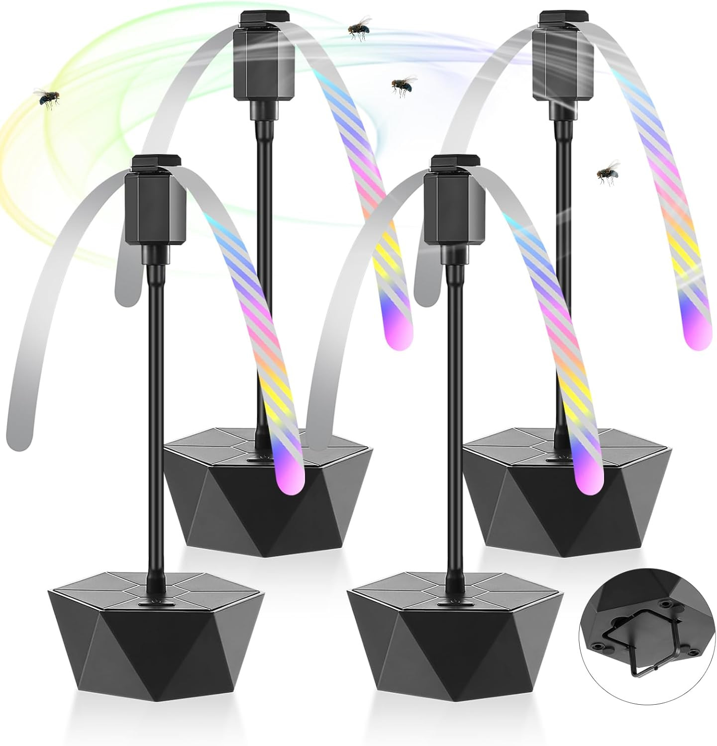 Fly Fans for Tables, Repellent Fans Keep Flies Away, Fly Spinner Table Top with