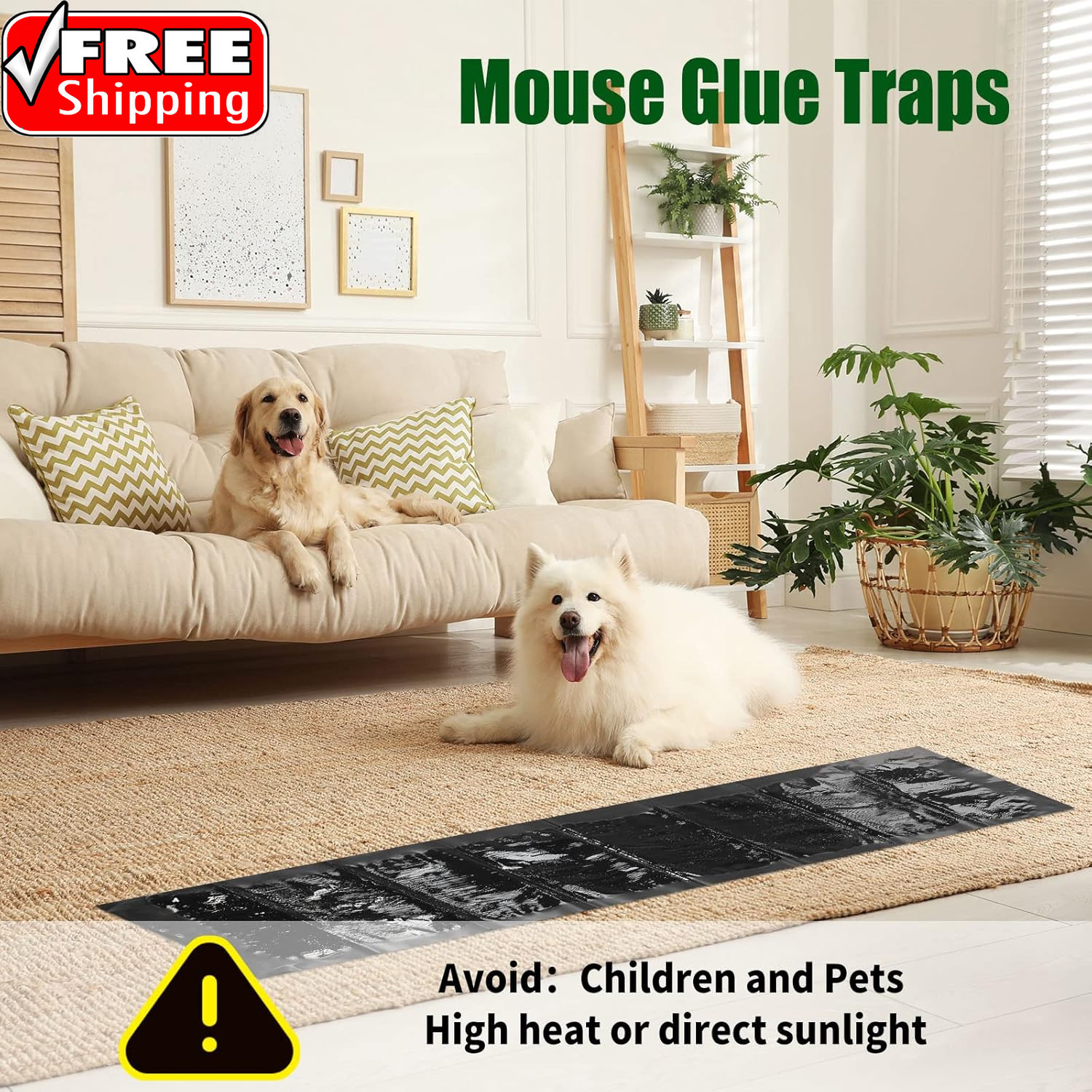 20 Pcs 47 Inch Ultra Large Sticky Mouse Glue Traps Sticky Rat Trap That Work for
