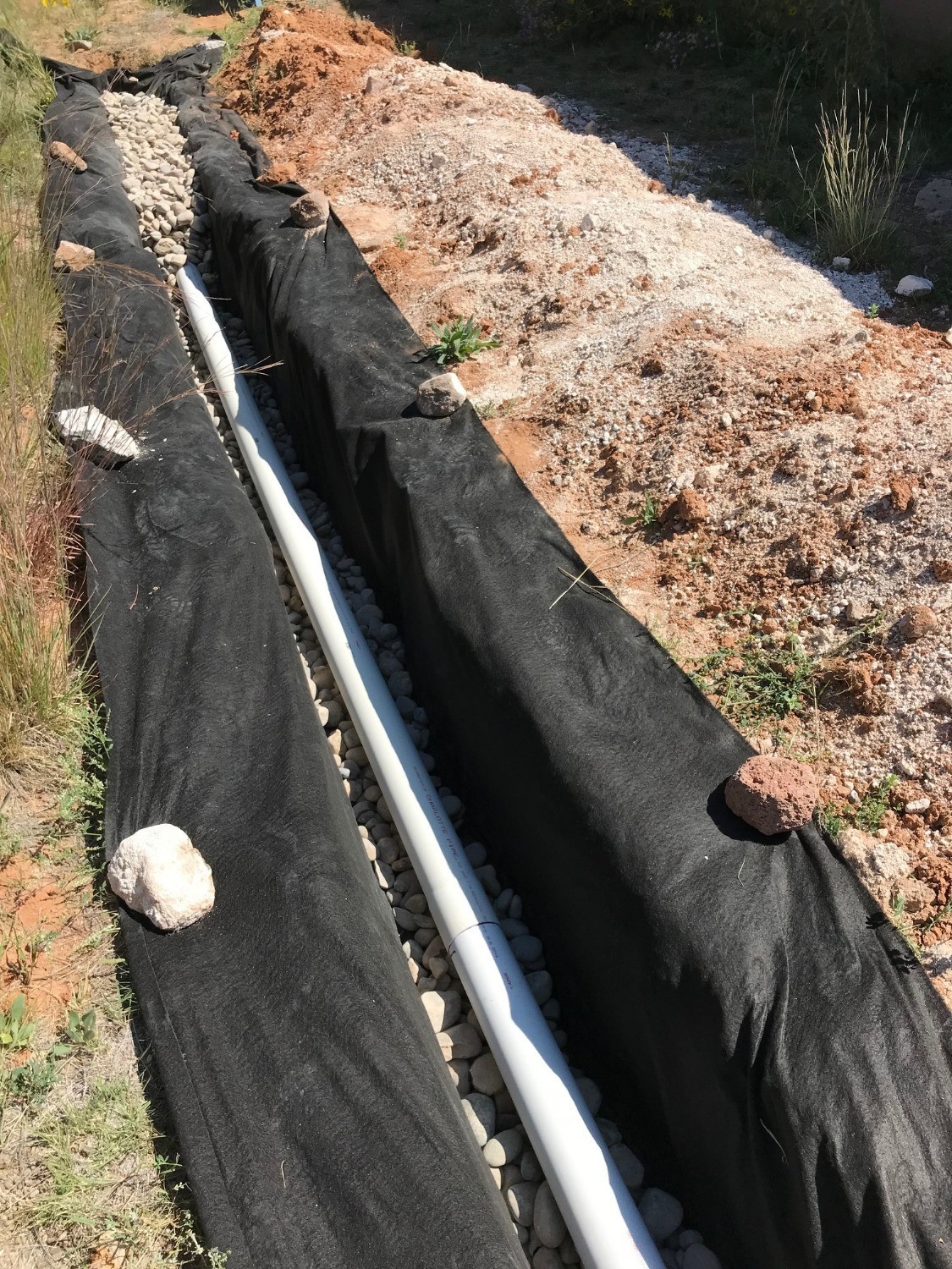 French Drain Filter Fabric | Non-Woven Geotextile Landscape Fabric (4 oz)