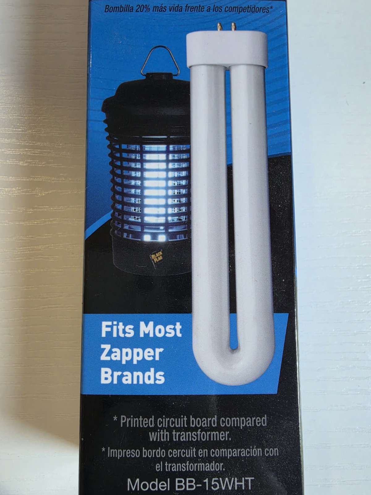 2-Pack Black Flag BB-15WHT 15 Watt Replacement Bug Zapper Bulb Fits Most Brands