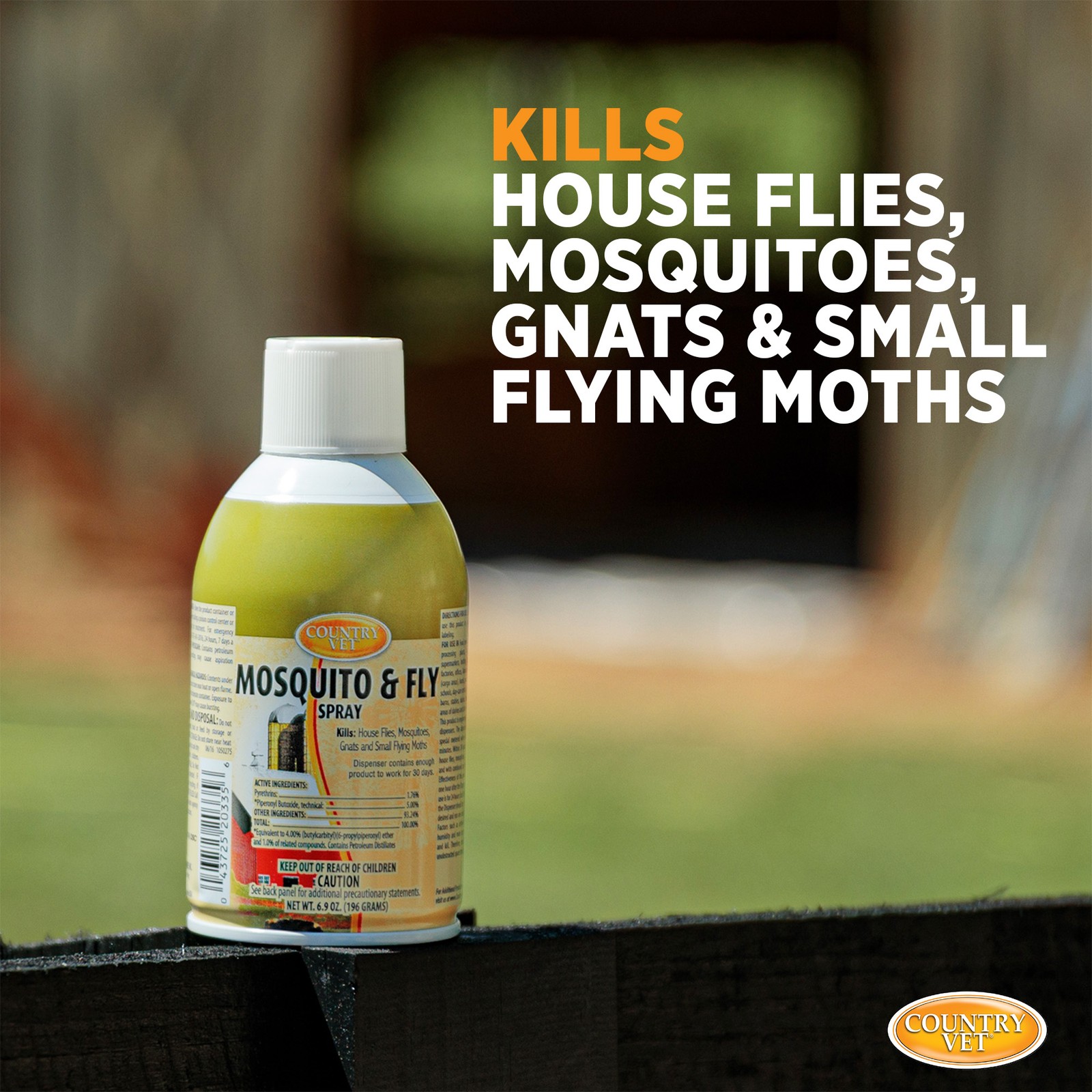 Country Vet Metered Mosquito and Fly Spray 6.4 oz cans 342033CVA