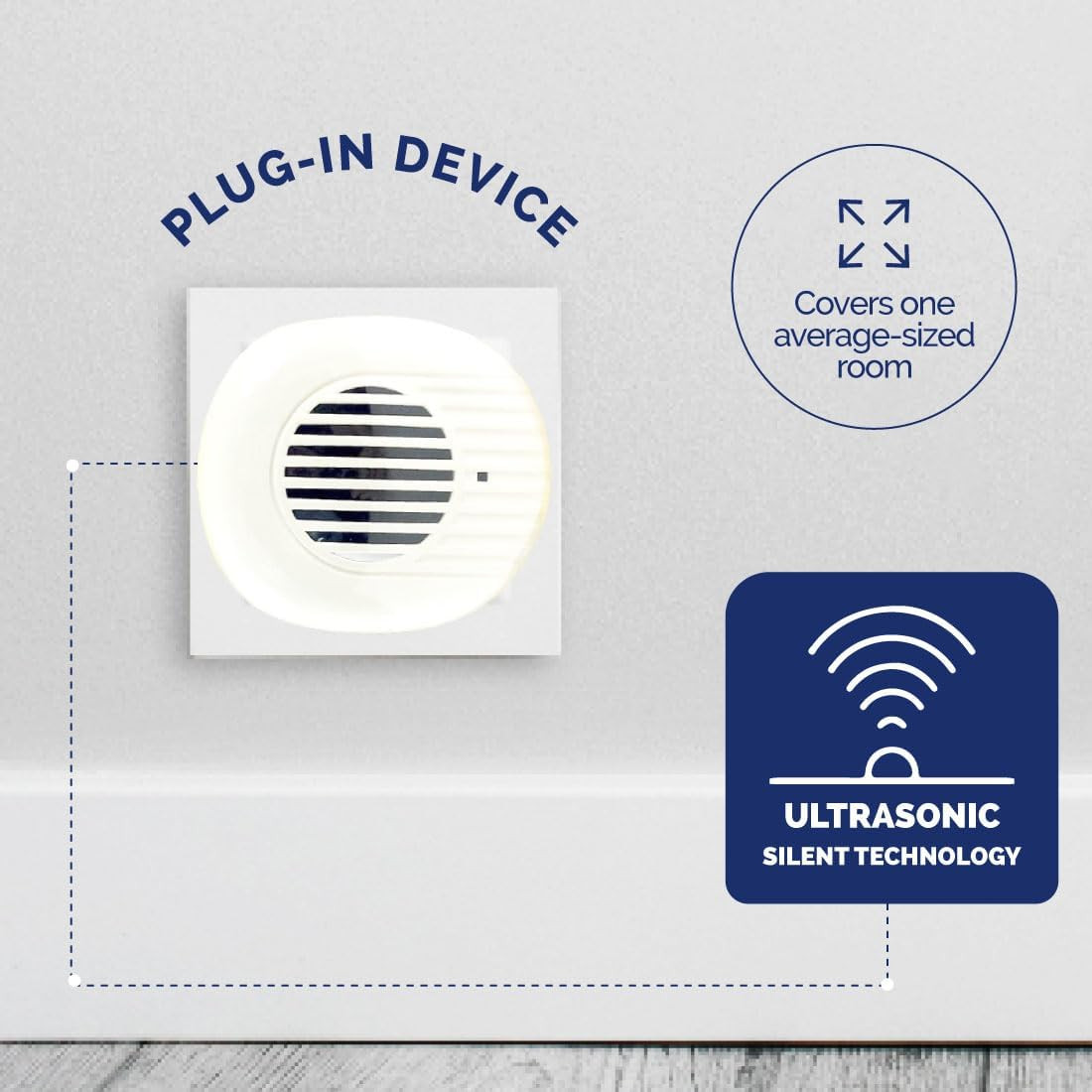 Pest-X, Rodent and Insect Chaser, Ultrasonic Plug-In Device for Indoor Areas, Co