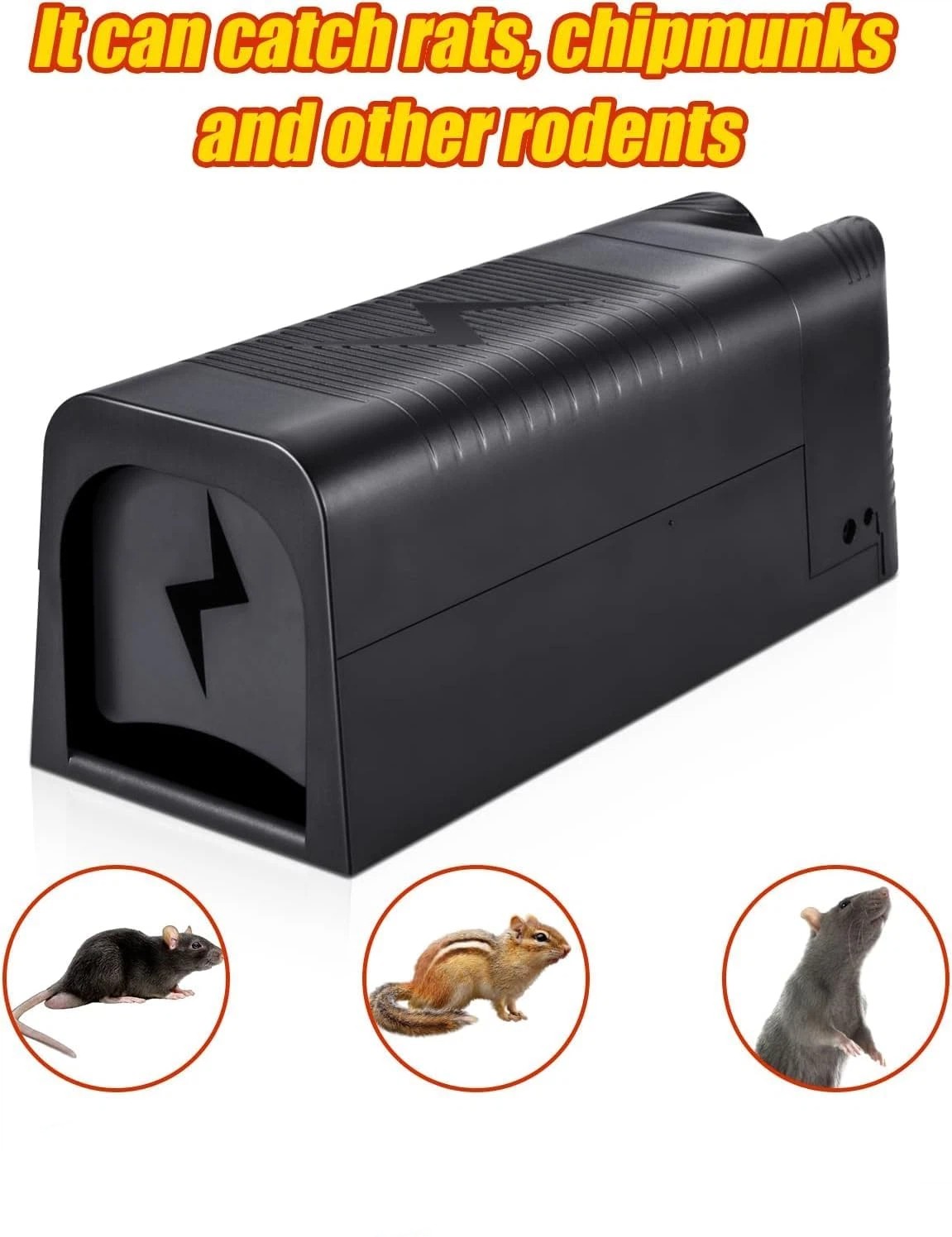 Electronic Mouse Trap Electric Rodent Zapper Upgraded Control Kill Big Rat Pest