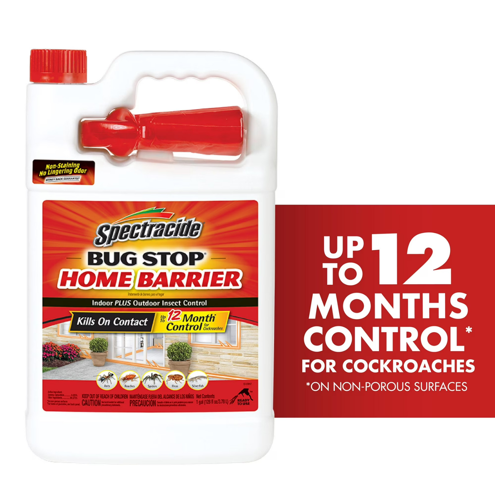 Spectracide Bug Stop Home Barrier – 1 Gal Indoor & Outdoor Spray (2 pack)