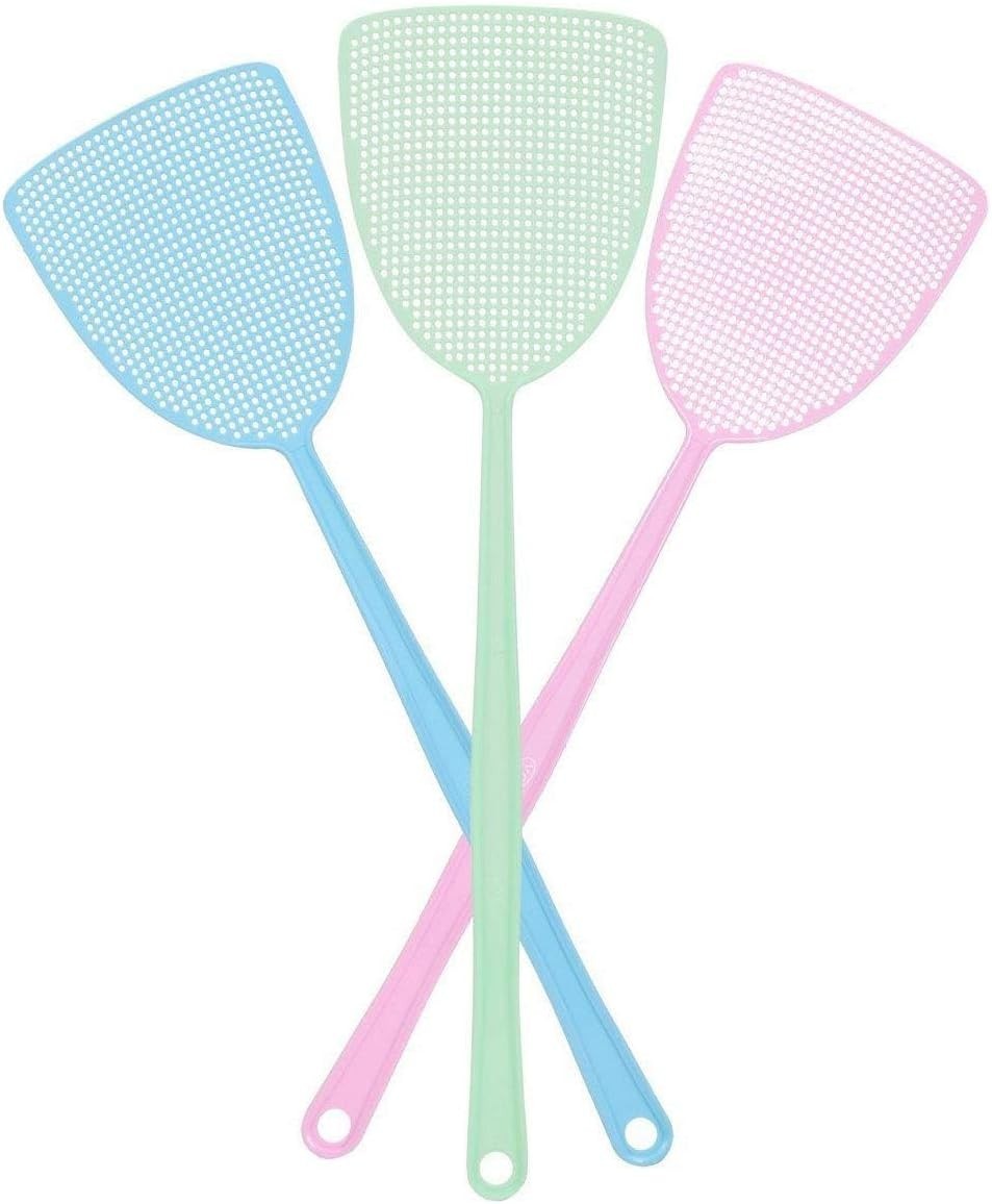 Fly Swatter, Strong Flexible Manual Swat Set Pest Control, Assorted Colors 3 …