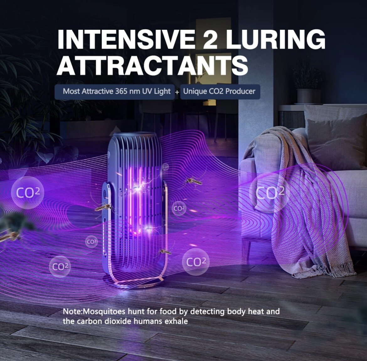 Modern Bug Zapper/Mosquito Trap for Indoor Patio,Dual Functional Electric Mos…