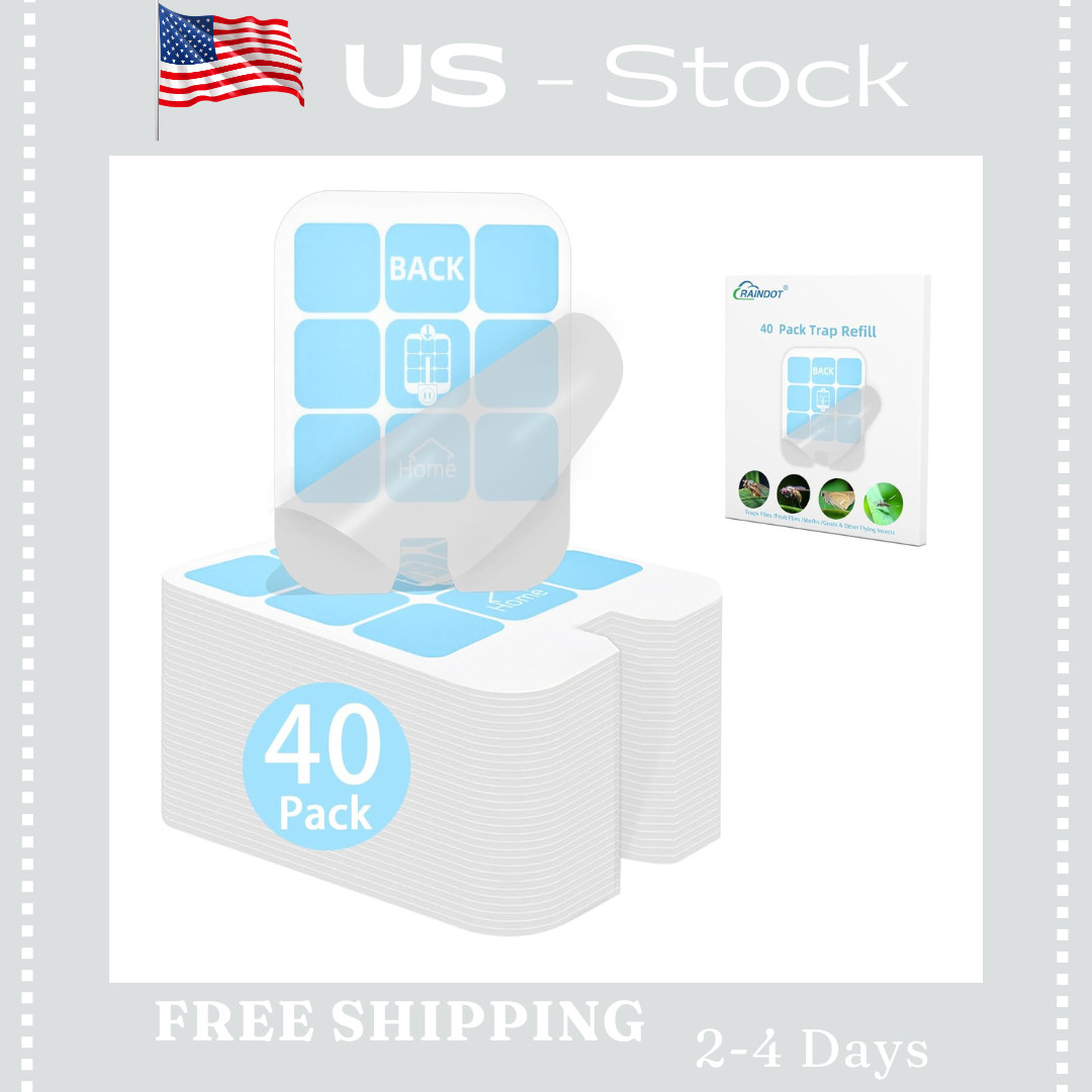 40 Pack Fly Trap Refill Compatilble with Safer Home Fly Trap Refill Flying Insec