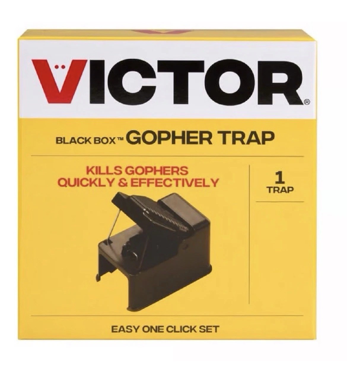 Victor Gopher Trap Black Box Easy Click To Set 1 Trap Moles Voles Lawn Critters