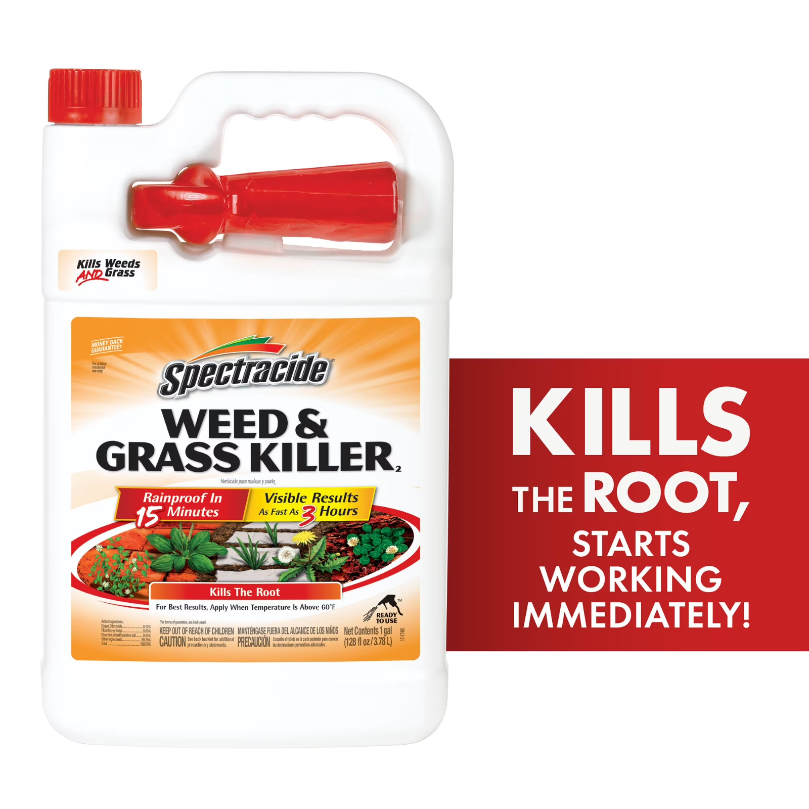 Spectracide Weed and Grass Killer 128 Oz Sprayer Ready-to-use 3 Gallon New..!!