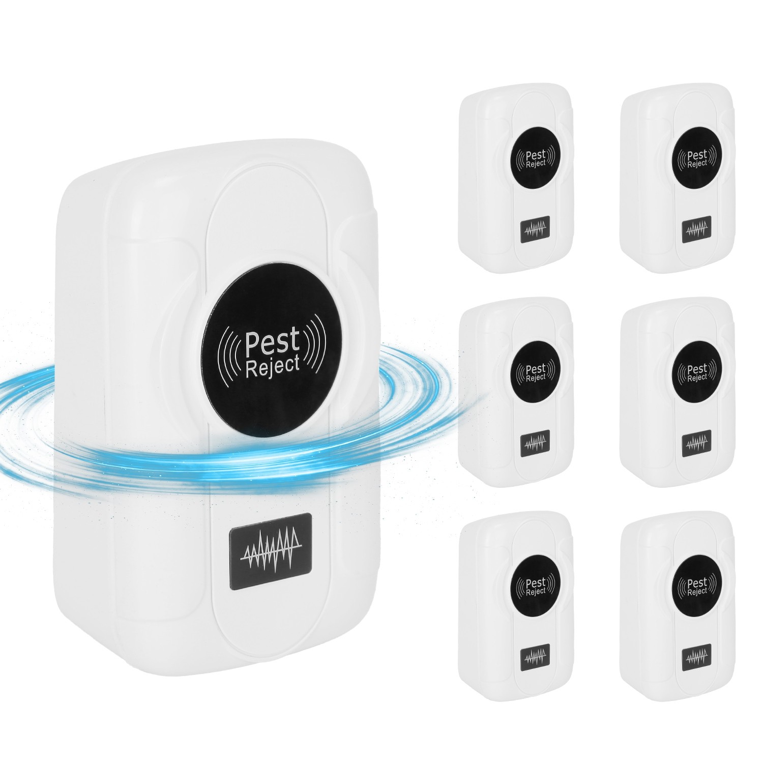6 Pack Ultrasonic Pest Repellent 3 Modes Insect Repeller Plug in Pest Control