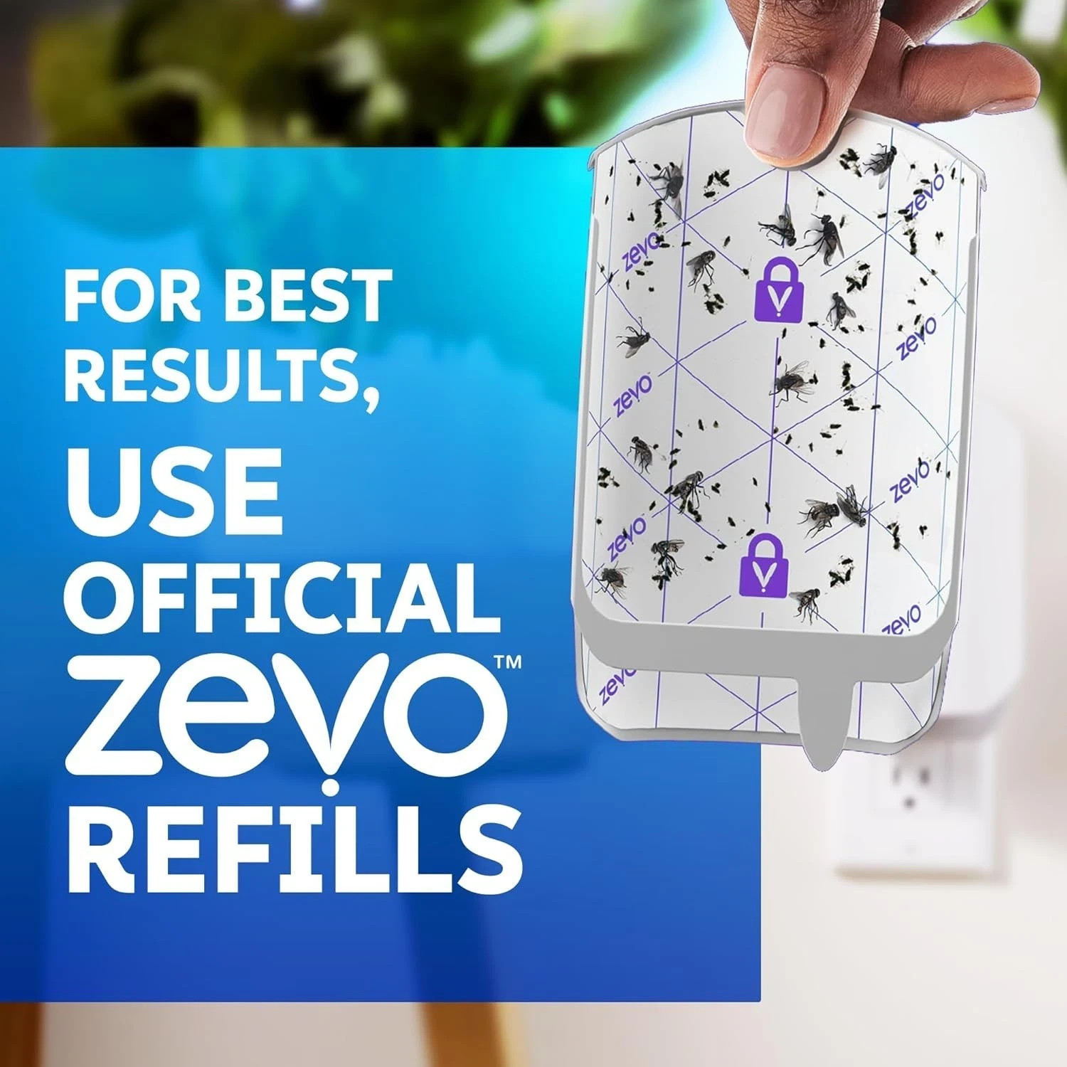 2 Pcs Zevo Flying Insect Trap Refill Cartridges Easy to Use 24 Refill Cartridges