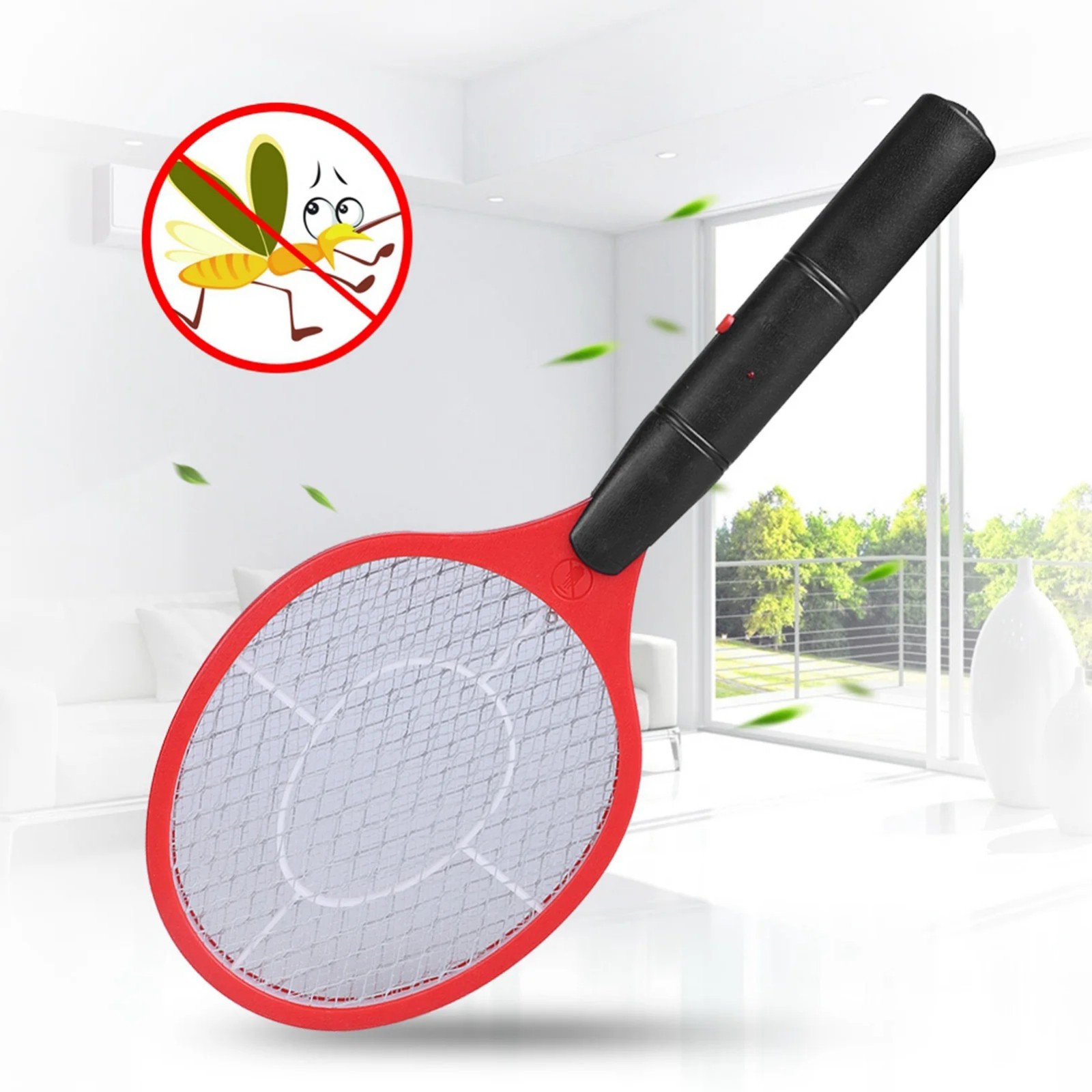 Electric High-voltage Electric Fly Swatter Mosquito Racket Bug Zapper Killer
